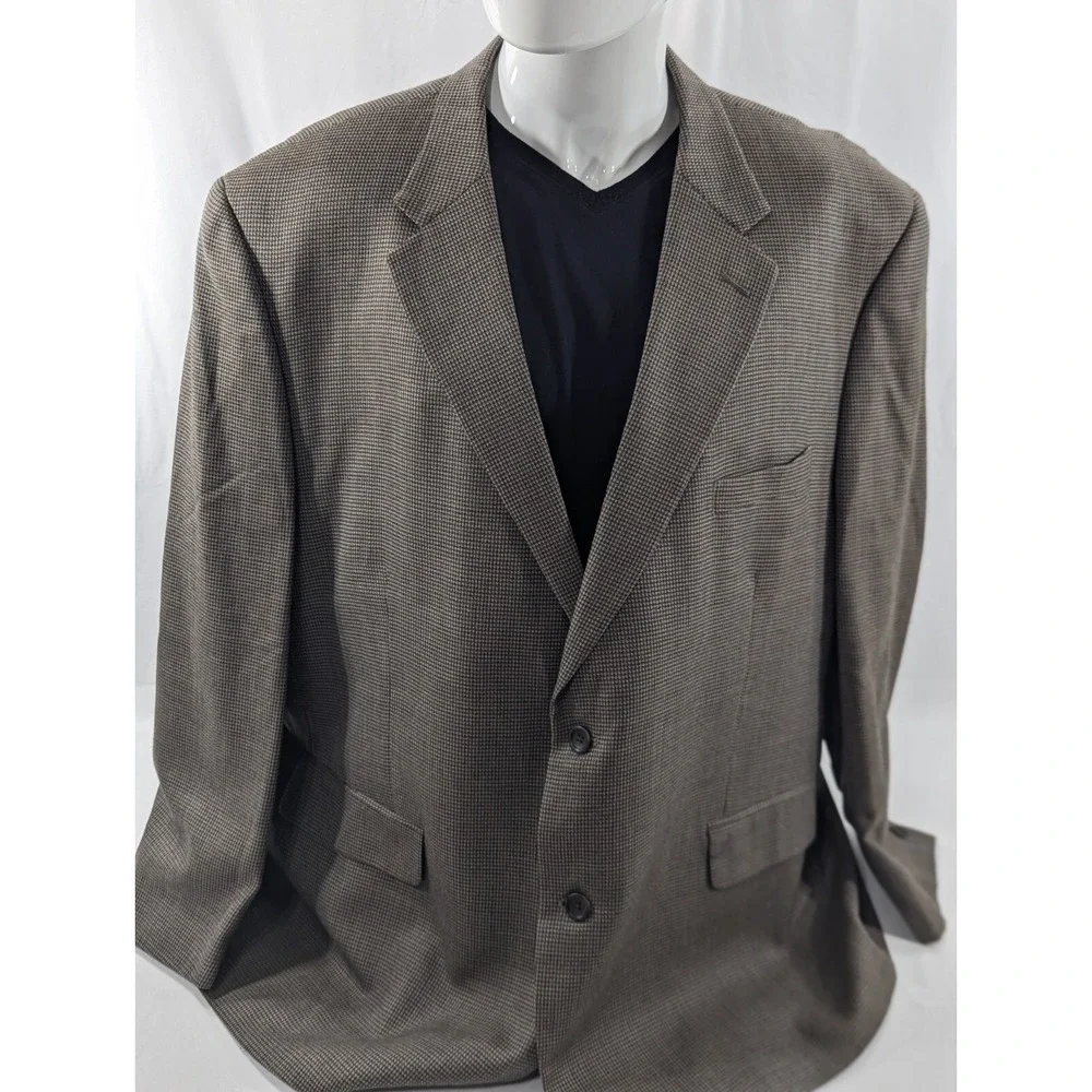 Pronto Uomo Birdseye Blazer Sport Coat Two Button Wool Suit Jacket 54R 54